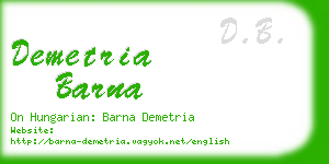 demetria barna business card